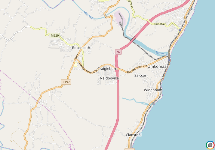 Map location of Naidooville